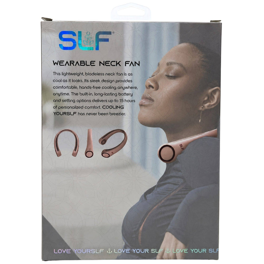 SLF Wearable Neck Fan with Built in Battery in Pink