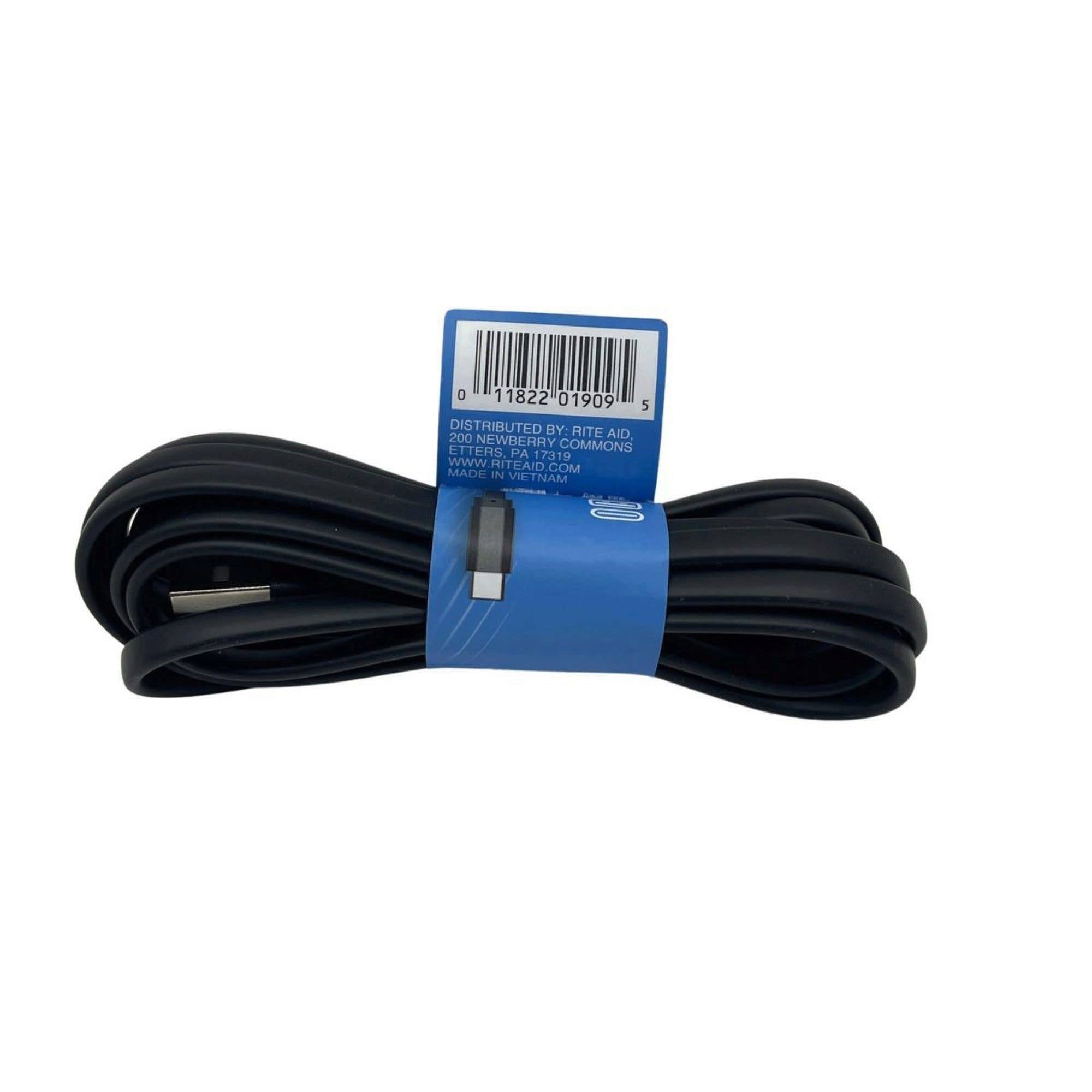 Home by Rite Aid 6ft USB-A to USB-C Flat Cable Display