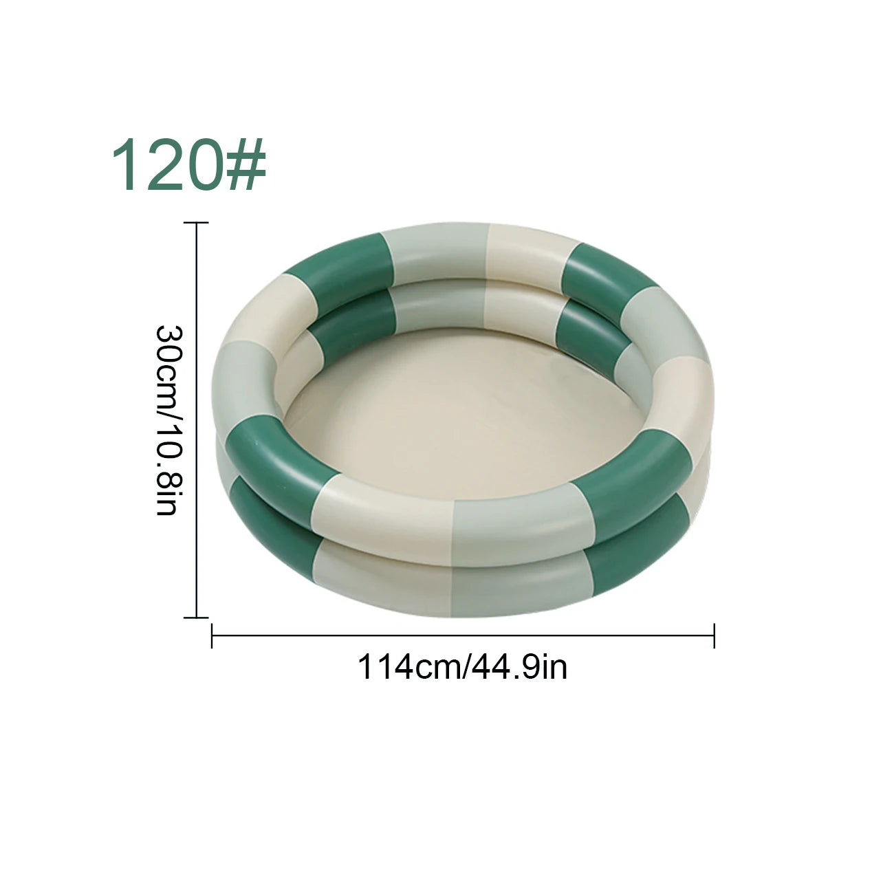 1pc Inflatable Ball Pit, 2-Ring Round Water Play Pool with Color Block Design for Indoor Bathroom Outdoor Lawn
