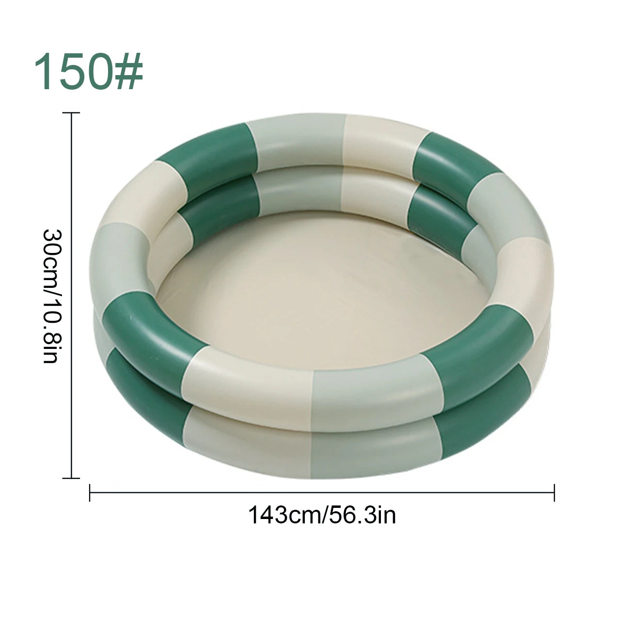 1pc Inflatable Ball Pit, 2-Ring Round Water Play Pool with Color Block Design for Indoor Bathroom Outdoor Lawn
