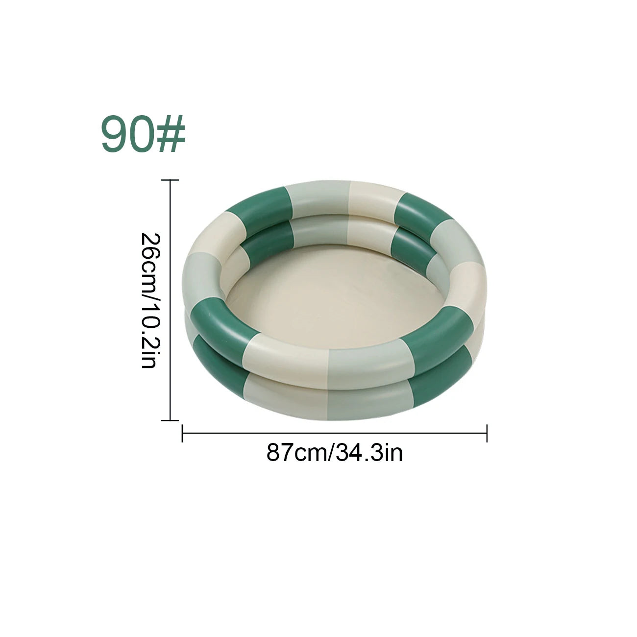 1pc Inflatable Ball Pit, 2-Ring Round Water Play Pool with Color Block Design for Indoor Bathroom Outdoor Lawn