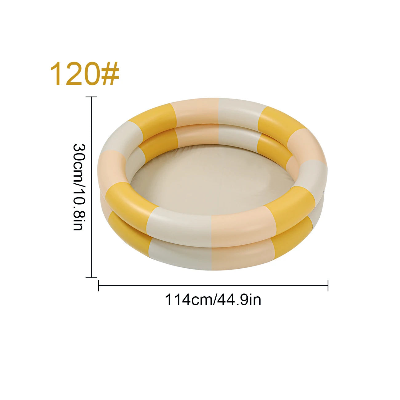 1pc Inflatable Ball Pit, 2-Ring Round Water Play Pool with Color Block Design for Indoor Bathroom Outdoor Lawn