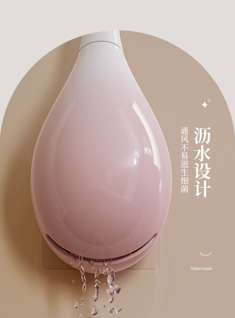 Toilet Brush No Dead Angle Household Non-Punch Toilet Silicone Brush Toilet Wall Hanging Long Handle Toilet Cleaning Artifact