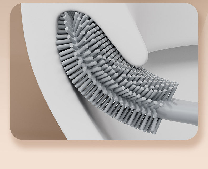Toilet Brush No Dead Angle Household Non-Punch Toilet Silicone Brush Toilet Wall Hanging Long Handle Toilet Cleaning Artifact