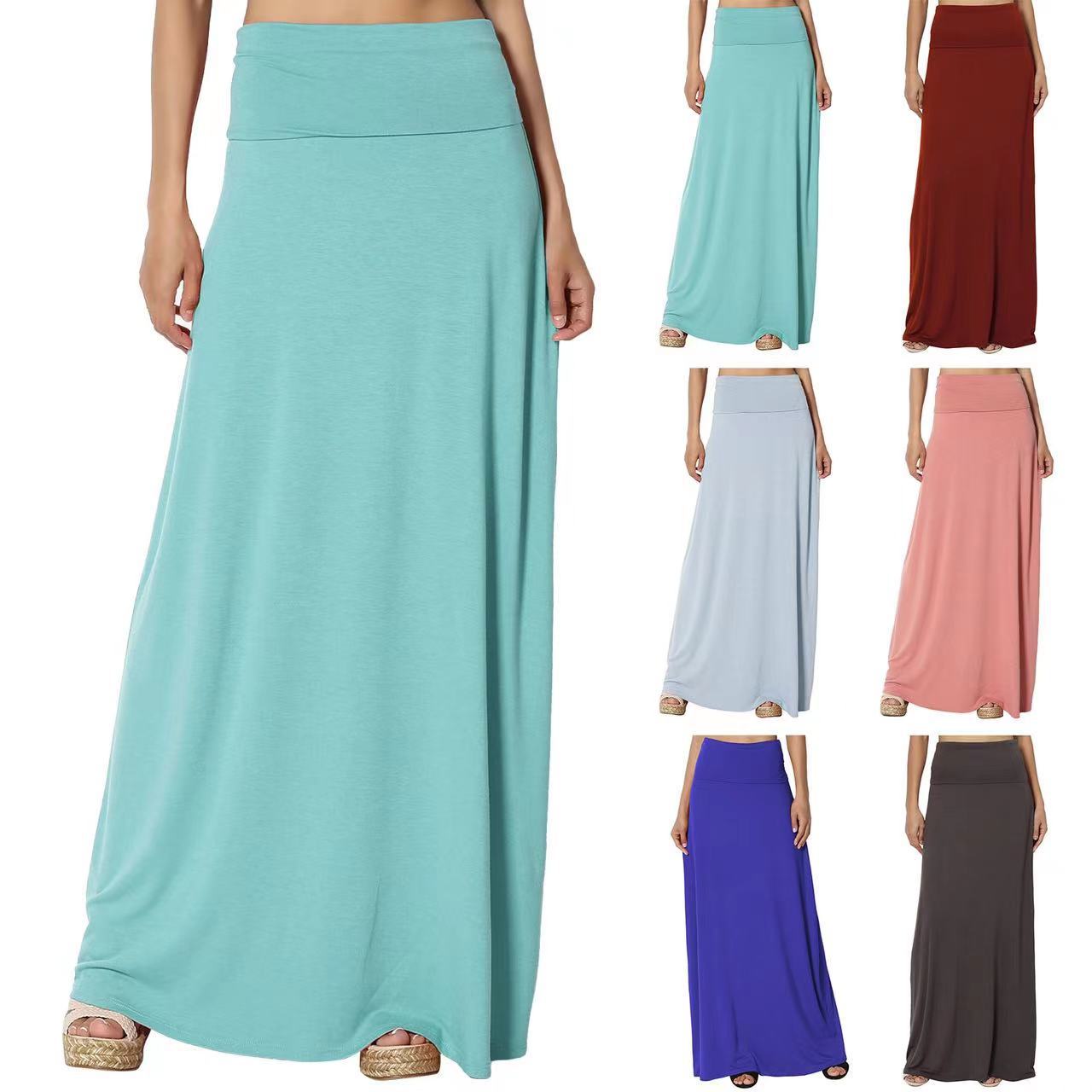 Cross-Border Foreign Trade European and American Clothing Amazon Spring and Summer Autumn and Winter New Home Casual High Waist Hip Half Body