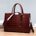 New Foreign Trade Women's Bag Trendy Crocodile Pattern Portable European and American Shoulder Crossbody Tote Bag Cross-Border Dropshipping Global
