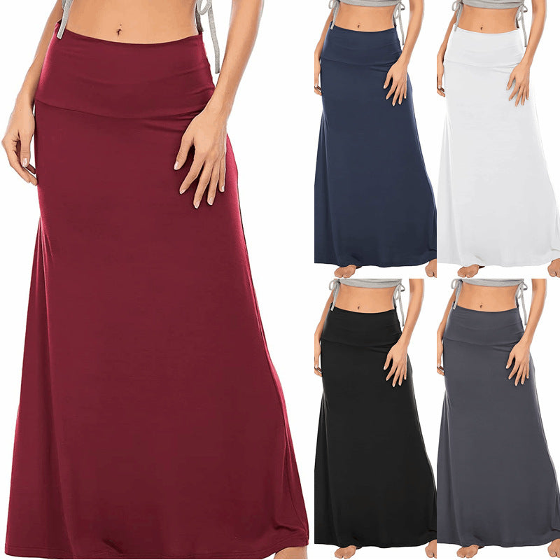 Cross-Border Foreign Trade European and American Clothing Amazon Spring and Summer Autumn and Winter New Home Casual High Waist Hip Half Body