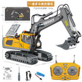 Cross-border 11-way children's electric toy lighting and sound effects engineering vehicle 1:20 crawler alloy remote control excavator model