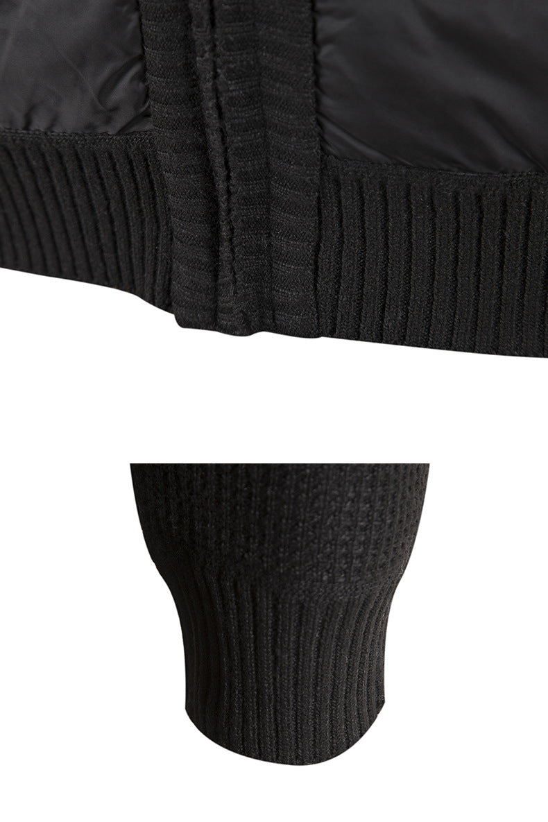 Foreign trade cross-border 2024 winter new spell cardigan sweater men's coat sweater European and American style sweater stand collar