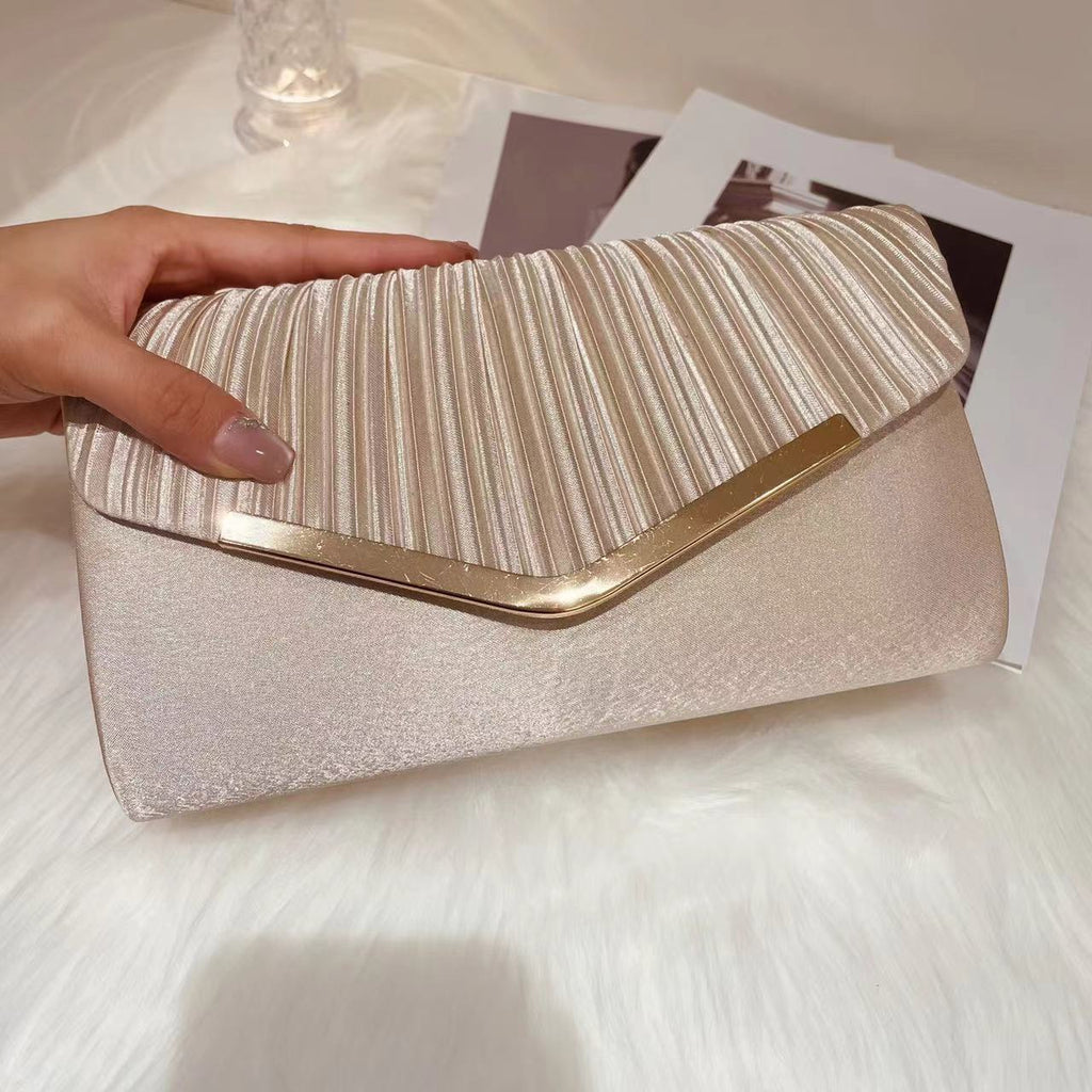 2024 New Women's Satin Evening Bag Banquet Clutch Dress Small Square Bag Fashion Handbag Lightweight