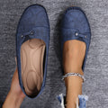 Large Size Popular Foreign Trade Stitched Laser Women's Flats Loafers Foreign Trade Cross-Border E-Commerce Supply Retro