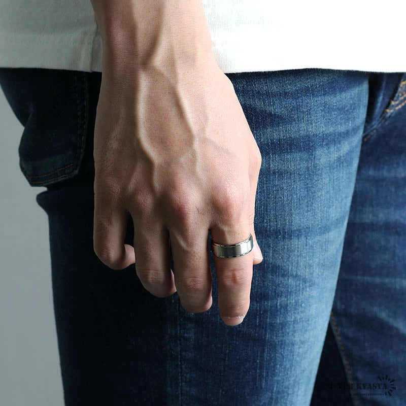 26 Cross-Border Popular Brushed Matte Wedding Rings for Men, 6/8mm Wide, Hot-Selling on Wish and Amazon Independent Sites