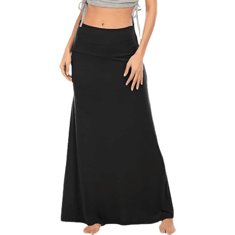 Cross-Border Foreign Trade European and American Clothing Amazon Spring and Summer Autumn and Winter New Home Casual High Waist Hip Half Body