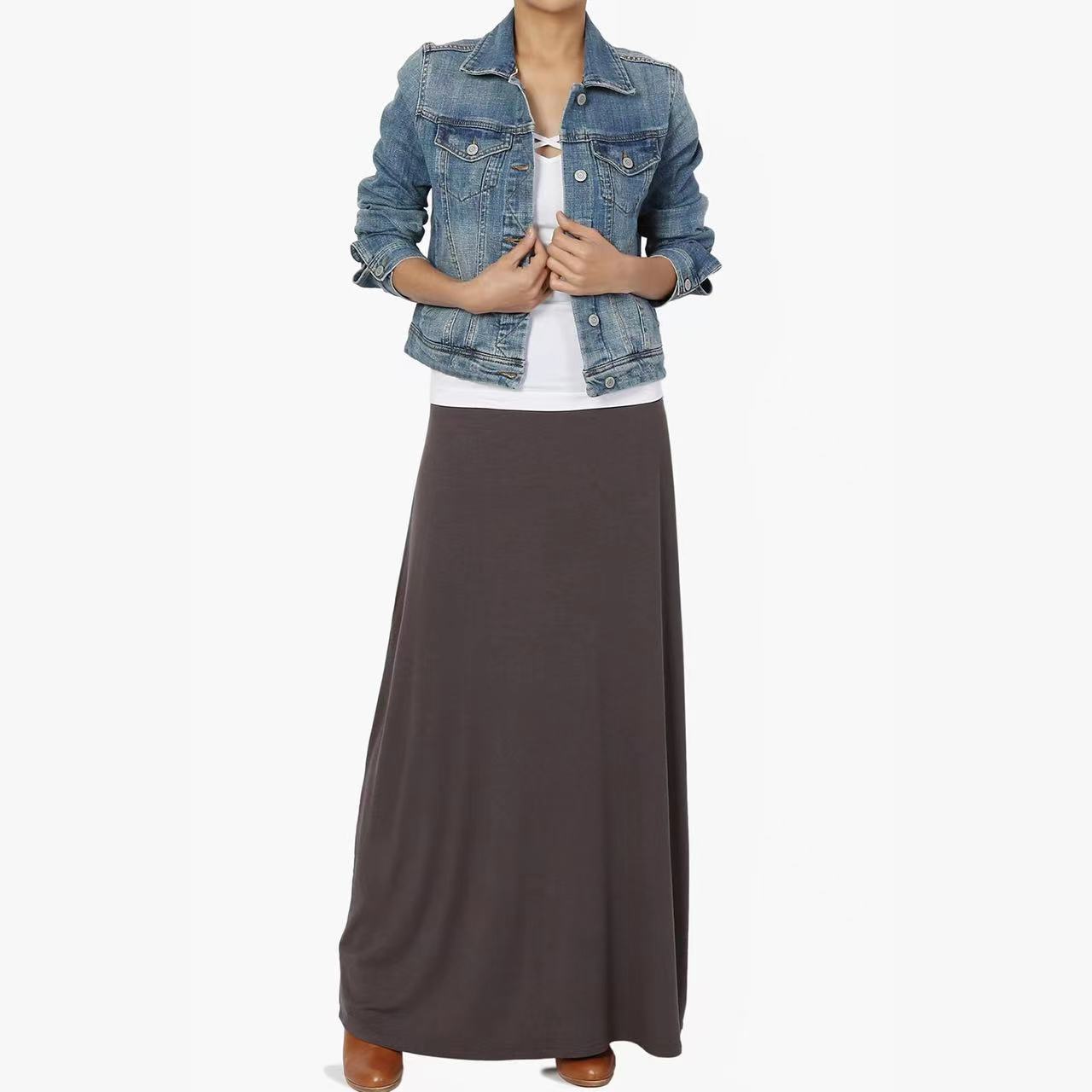 Cross-Border Foreign Trade European and American Clothing Amazon Spring and Summer Autumn and Winter New Home Casual High Waist Hip Half Body
