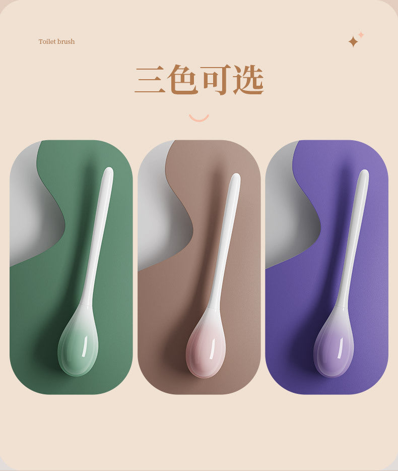 Toilet Brush No Dead Angle Household Non-Punch Toilet Silicone Brush Toilet Wall Hanging Long Handle Toilet Cleaning Artifact