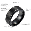 26 Cross-Border Popular Brushed Matte Wedding Rings for Men, 6/8mm Wide, Hot-Selling on Wish and Amazon Independent Sites