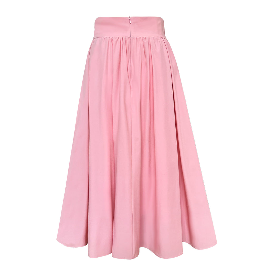 Luxi 2026 Spring New French Style High-End Pink A-Line Pleated Skirt 73212