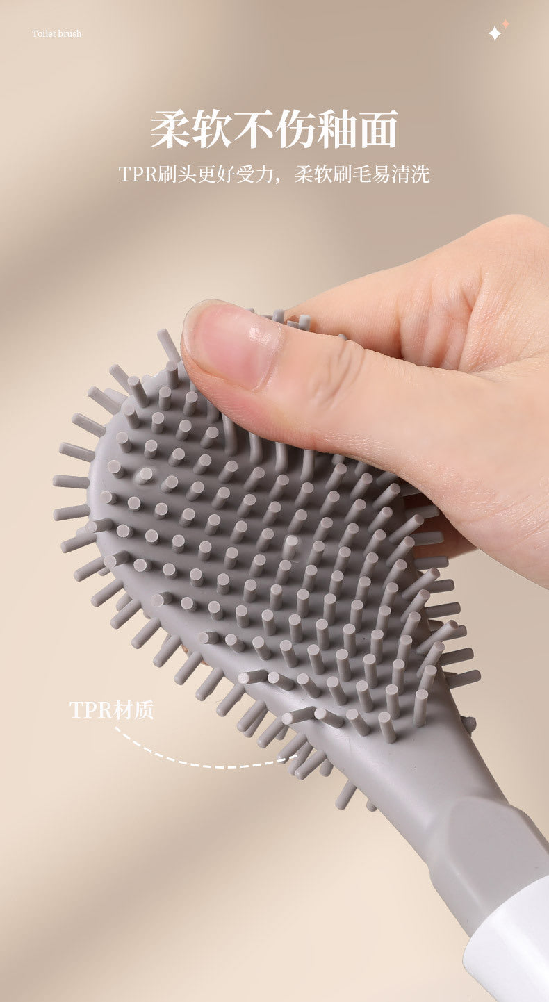 Toilet Brush No Dead Angle Household Non-Punch Toilet Silicone Brush Toilet Wall Hanging Long Handle Toilet Cleaning Artifact