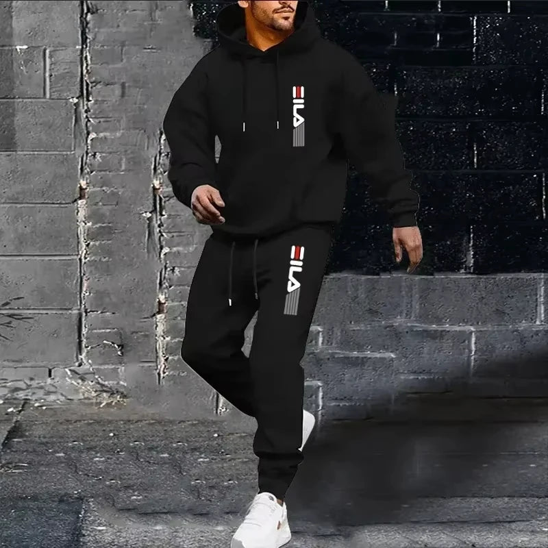 2026 Winter Luxury Oversized Pullover Hoodie Sets Fleece Men Women Hooded Tracksuit Sweatshirt Sweatpants 2 Piece Set