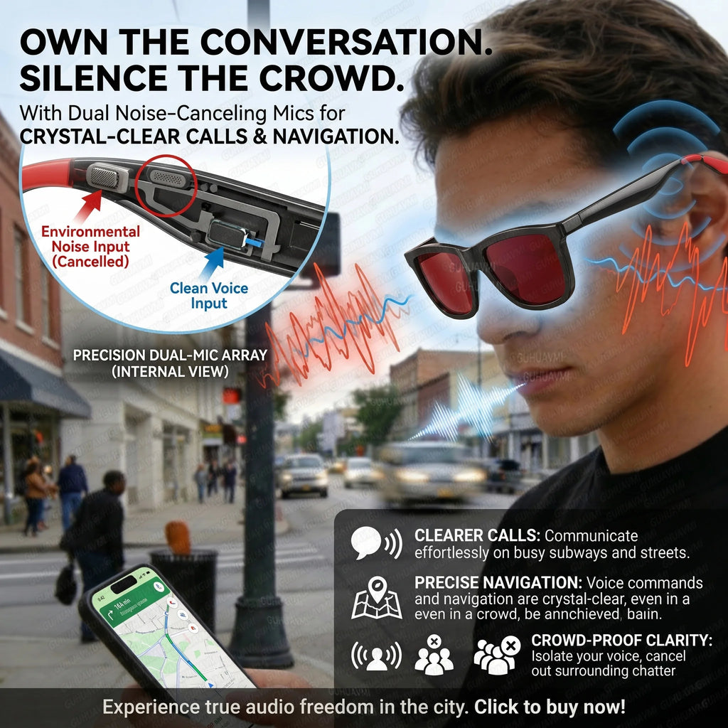 2026New Business Travel Touch Electrochromic Smart Audio Glasses With AI Translation Call Music Dual-Mic Touch-color Glasses Me