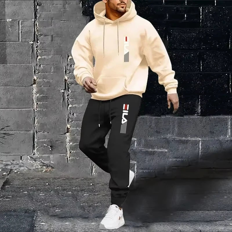 2026 Winter Luxury Oversized Pullover Hoodie Sets Fleece Men Women Hooded Tracksuit Sweatshirt Sweatpants 2 Piece Set
