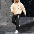 2026 Winter Luxury Oversized Pullover Hoodie Sets Fleece Men Women Hooded Tracksuit Sweatshirt Sweatpants 2 Piece Set