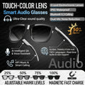 New Touch-Color Change Smart Audio Glasses Men AI Video Translation Bluetooth Call Dual Mic Noise Reduction Waterproof Glasses