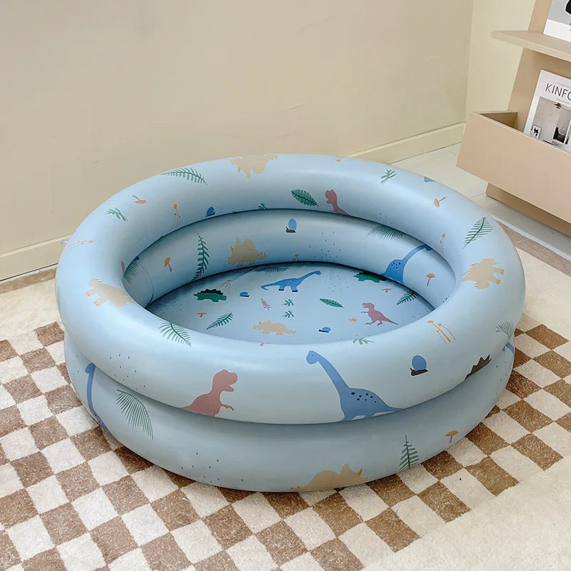 Wanmei Inflatable Swimming Pool Thickened Pvc Ins Danish Vintage Bear Print Ball Pit Home Indoor Outdoor Backyard Water Play