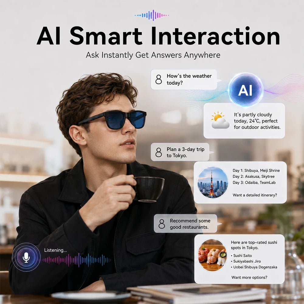 Experience Smart Style With Electrochromic Glasses Magnetic Charging Touch Color Switch Calls Music And Premium Audio Freedom