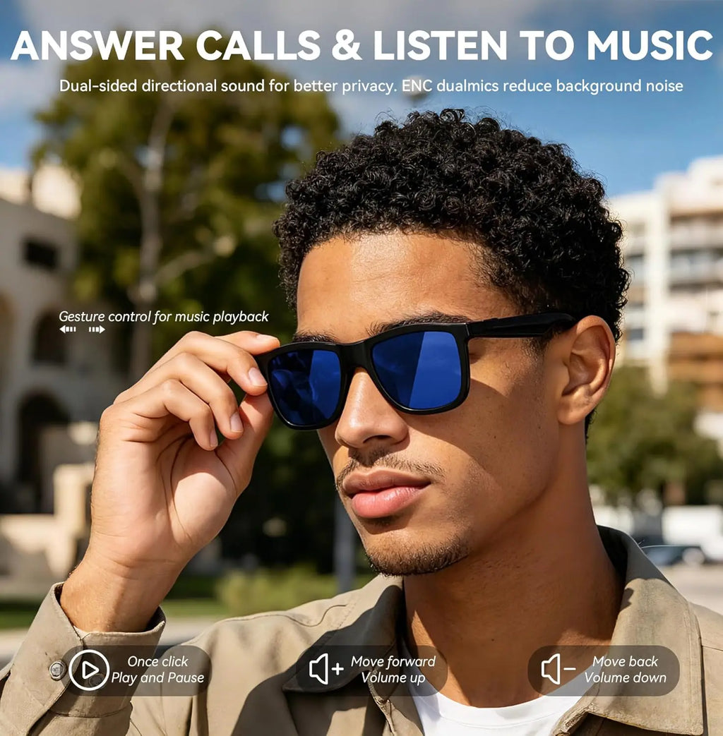 2026New Business Travel Touch Electrochromic Smart Audio Glasses With AI Translation Call Music Dual-Mic Touch-color Glasses Me
