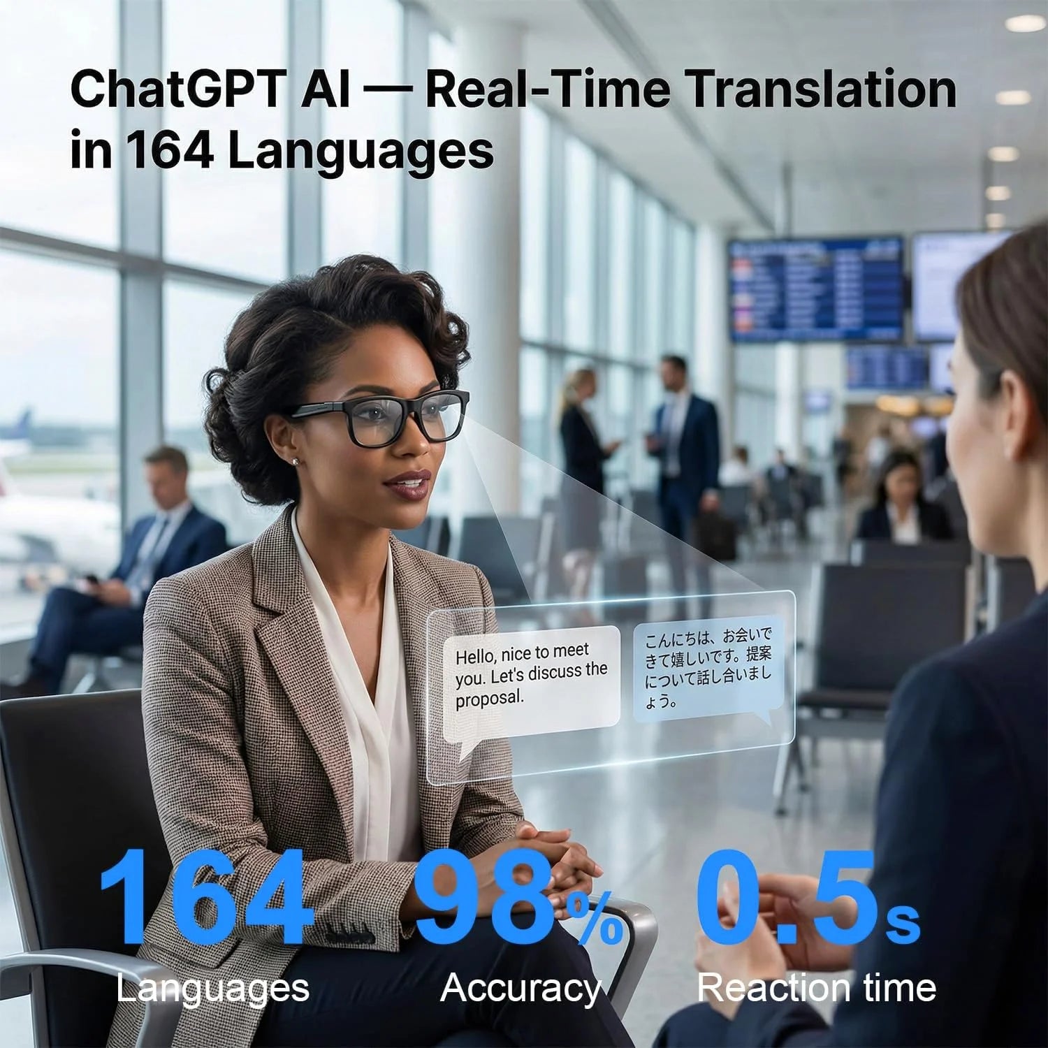 2026New Business Travel Touch Electrochromic Smart Audio Glasses With AI Translation Call Music Dual-Mic Touch-color Glasses Me