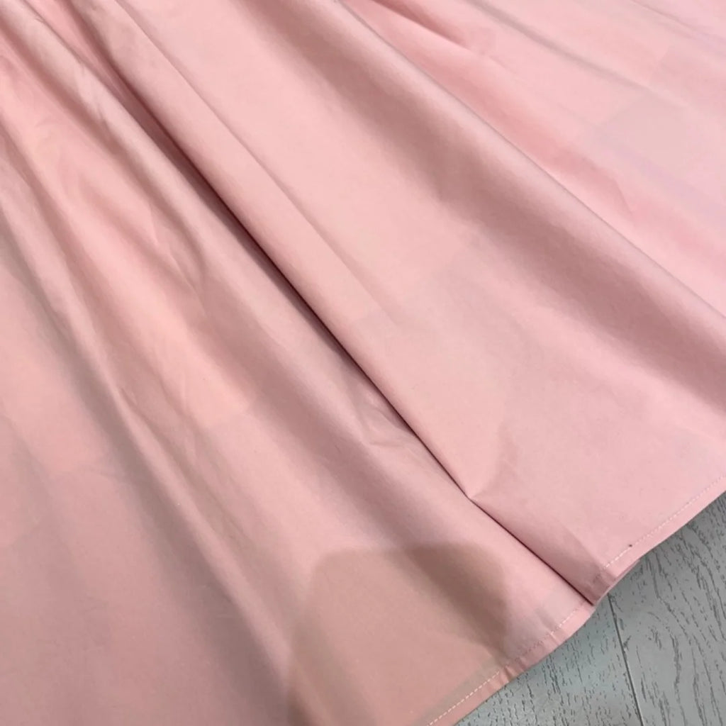 Women's Summer New Lotus Pink Belted A-Line Flared Skirt