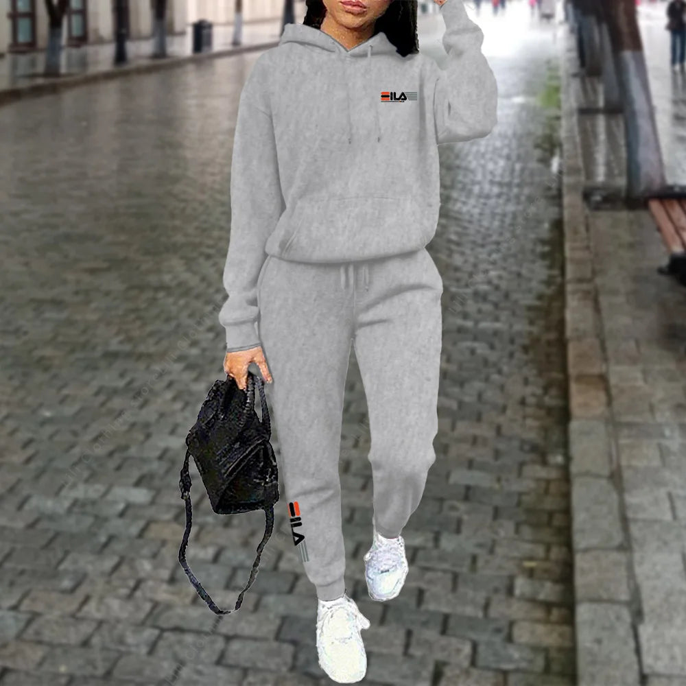 Ladies Tracksuit Two Piece Set Hoodies Pants Luxury Designer Fashion Streetwear Trend Sportswear Jogging Suit Women's Pants Sets