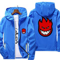 Ripper Spitfire Zombie Wheels Bomber Men Jacket Plus Size Thin Windbreaker Skin Ultra Light Slim Fit Pilot Hooded Coat Cycling