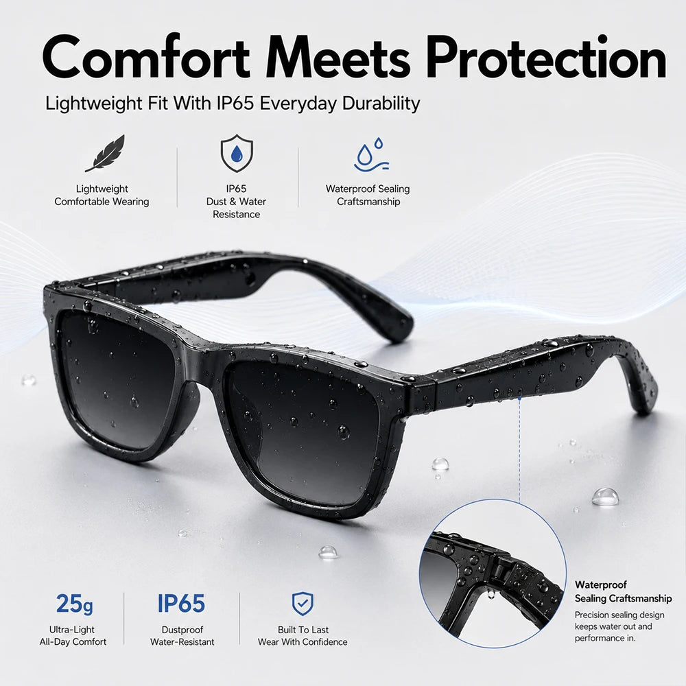 Experience Smart Style With Electrochromic Glasses Magnetic Charging Touch Color Switch Calls Music And Premium Audio Freedom