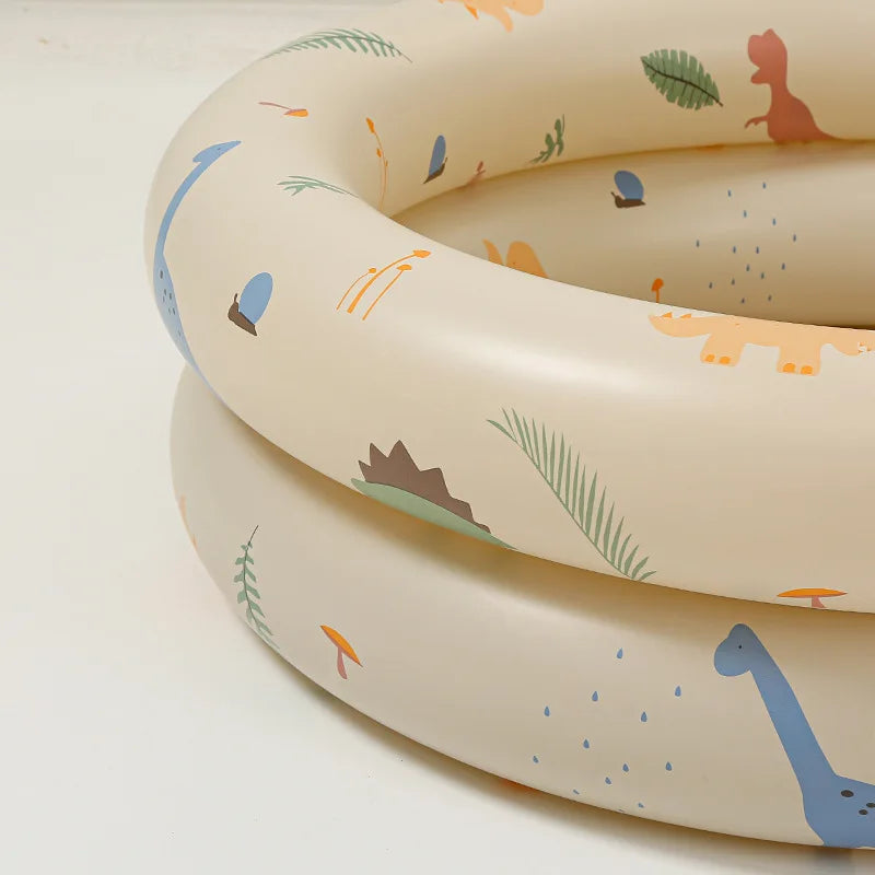 Wanmei Inflatable Swimming Pool Thickened Pvc Ins Danish Vintage Bear Print Ball Pit Home Indoor Outdoor Backyard Water Play