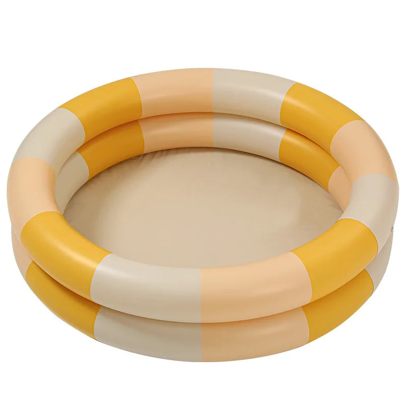 Wanmei Inflatable Swimming Pool Thickened Pvc Ins Danish Vintage Bear Print Ball Pit Home Indoor Outdoor Backyard Water Play