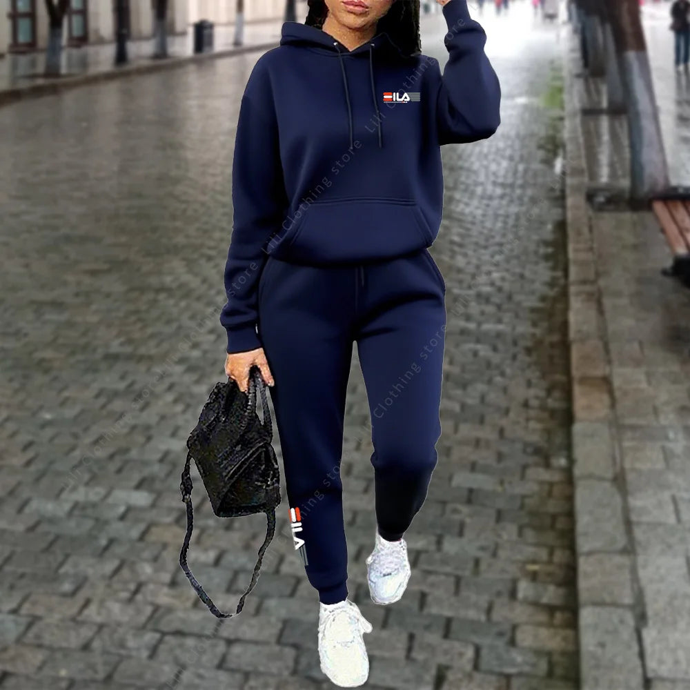 Ladies Tracksuit Two Piece Set Hoodies Pants Luxury Designer Fashion Streetwear Trend Sportswear Jogging Suit Women's Pants Sets