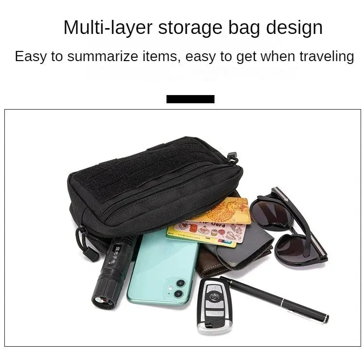 Tactical 1000D Laser Cut Molle Pouche Compact Water-Resistant Utility Admin Bag for Backpack Vest Duty Belt Hunting Accessory