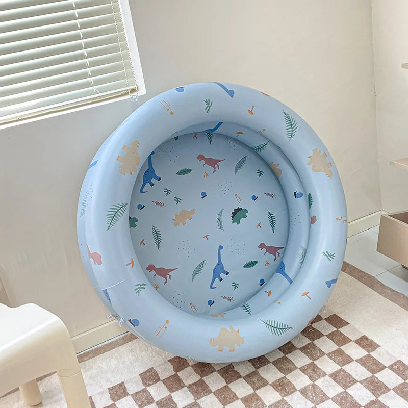 Wanmei Inflatable Swimming Pool Thickened Pvc Ins Danish Vintage Bear Print Ball Pit Home Indoor Outdoor Backyard Water Play