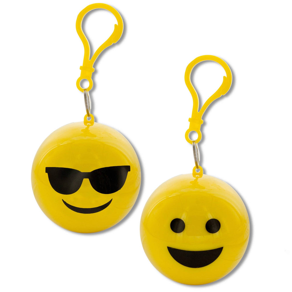 Emoticon Adult Rain Poncho in a Ball Countertop Display